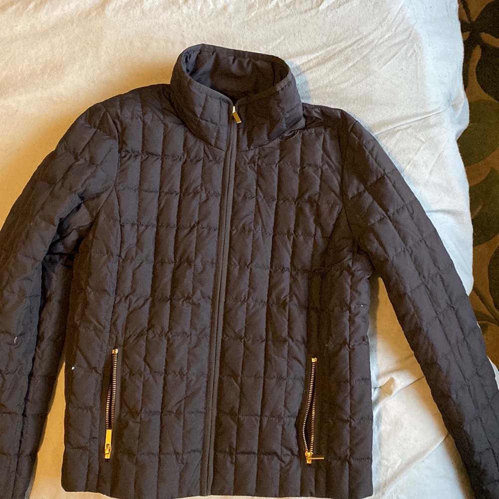J. crew dark brown puff jacket